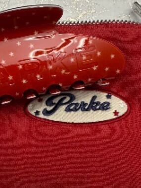Parke SPARKLER Hair Claw Clip Red with stars SOLD OUT Rare